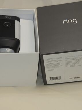 Ring Outdoor Security Camera - Black and White